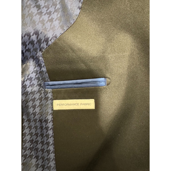 Mens 36S Lineage Blue Black Formal Tuxedo Jacket Blazer Sport Coat Stretch - Picture 13 of 13